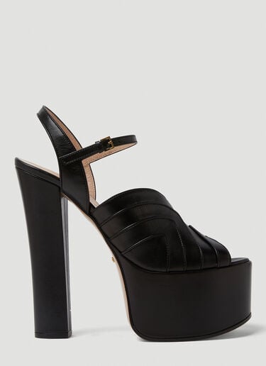 Gucci 기하학적 플랫폼 힐 블랙 guc0250111