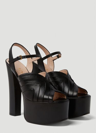 Gucci 기하학적 플랫폼 힐 블랙 guc0250111