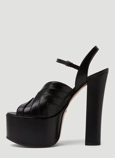 Gucci 기하학적 플랫폼 힐 블랙 guc0250111