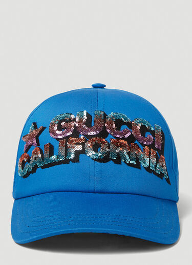 Gucci 로고 장식 베이스볼 캡 블루 guc0250216