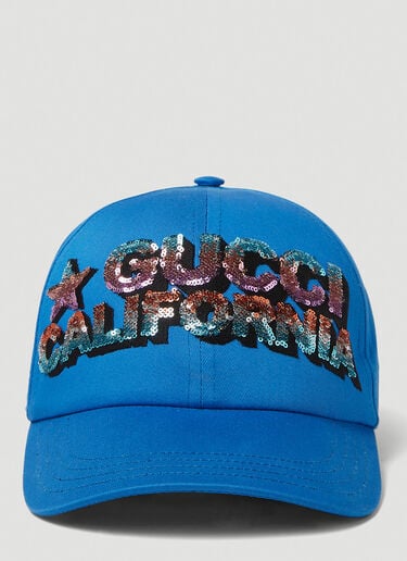 로고 장식 베이스볼 캡 Gucci 로고 장식 베이스볼 캡 블루 guc0250216