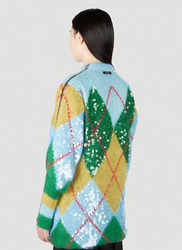 Gucci 시퀸 장식 아가일 스웨터 블루 guc0251055