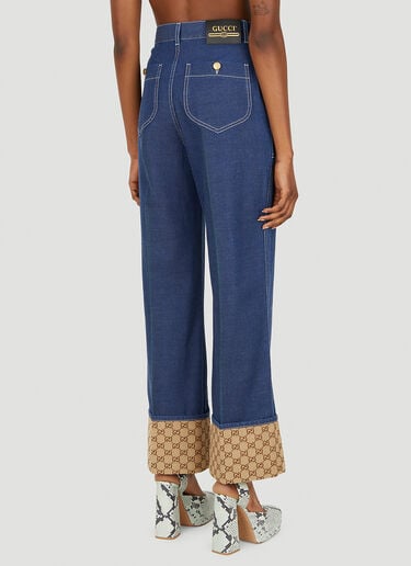 Monogram 裤脚牛仔裤 Gucci Monogram 裤脚牛仔裤 蓝 guc0251072