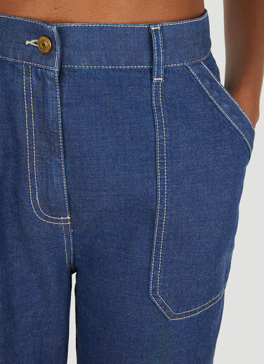 Monogram 裤脚牛仔裤 Gucci Monogram 裤脚牛仔裤 蓝 guc0251072