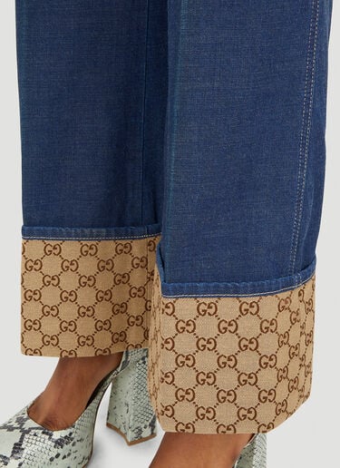 Monogram 裤脚牛仔裤 Gucci Monogram 裤脚牛仔裤 蓝 guc0251072