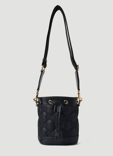 GG Matelassé Bucket Shoulder Bag Gucci GG Matelassé Bucket Shoulder Bag Black guc0251105