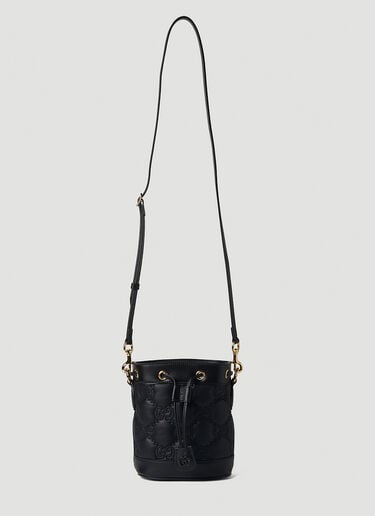 GG Matelassé Bucket Shoulder Bag Gucci GG Matelassé Bucket Shoulder Bag Black guc0251105