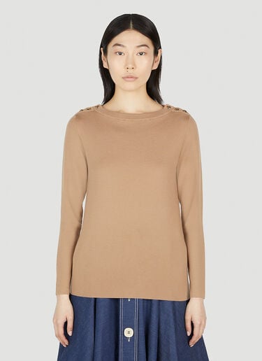 Gucci 罗纹缝线针织毛衣 驼色 guc0251176