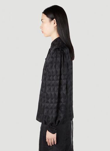 Gucci 几何 GG 图案绉纱衬衫 黑色 guc0251181