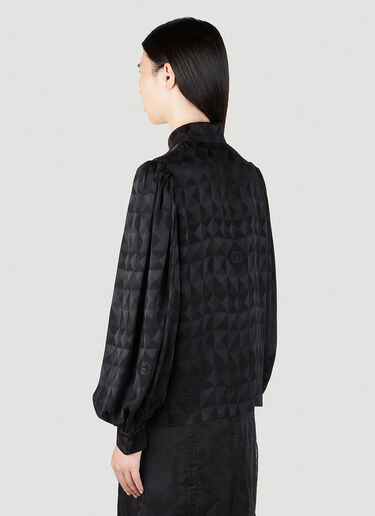Gucci 几何 GG 图案绉纱衬衫 黑色 guc0251181