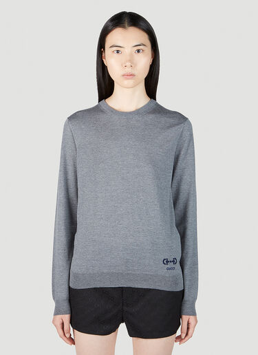 马衔扣徽标针织衫 Gucci 马衔扣徽标针织衫 灰色 guc0251208