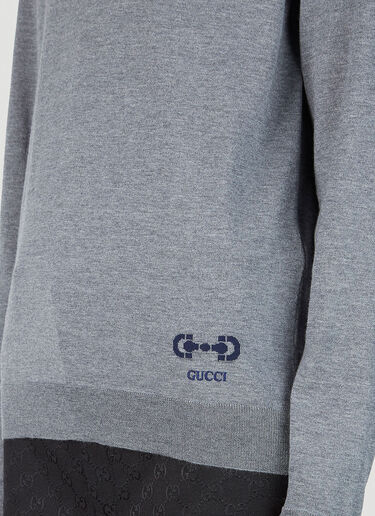 马衔扣徽标针织衫 Gucci 马衔扣徽标针织衫 灰色 guc0251208