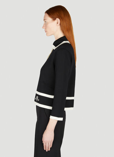 Gucci 对比色饰边开衫 黑色 guc0251211