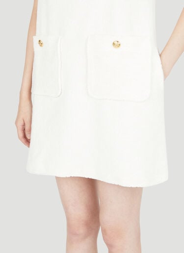 테리 로고 모티프 드레스 Gucci 테리 로고 모티프 드레스 화이트 guc0253009