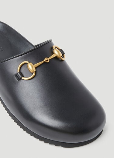 Horsebit Leather Slippers Gucci Horsebit Leather Slippers Black guc0253102