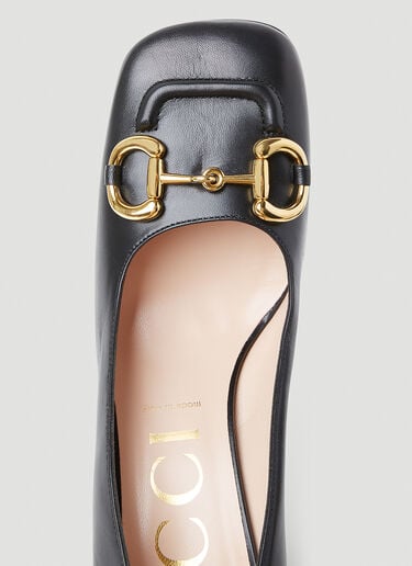 Horsebit Mid-Heel Pumps Gucci Horsebit Mid-Heel Pumps Black guc0253104