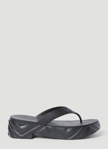 Gucci Thong Platform Sandals Black guc0253111