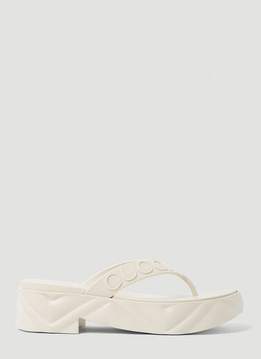 Thong Platform Sandals Gucci Thong Platform Sandals White guc0253113