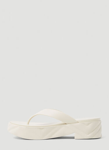 Gucci Thong Platform Sandals White guc0253113