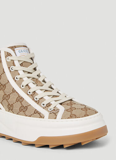 GG Canvas High Top Sneakers Gucci GG Canvas High Top Sneakers Beige guc0253130
