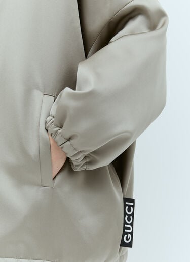 缎面飞行员夹克 Gucci 缎面飞行员夹克 灰色 guc0254012