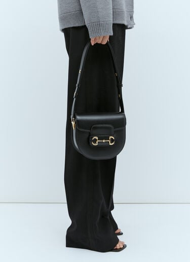 Gucci Horsebit 1955 Mini Rounded Shoulder Bag Black guc0254045