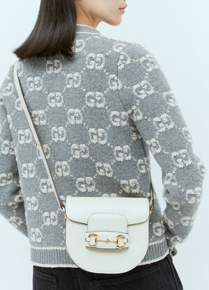 Gucci Horsebit 1955 迷你圆弧单肩包 白色 guc0254046
