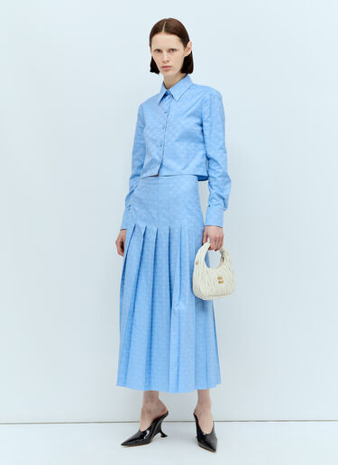 Gucci GG Supreme Oxford Skirt Blue guc0255044