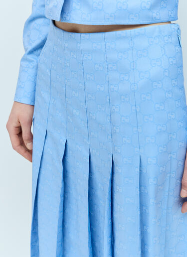 GG Supreme Oxford Skirt Gucci GG Supreme Oxford Skirt Blue guc0255044