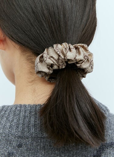 Set of Two Silk GG Scrunchies Gucci Set of Two Silk GG Scrunchies Brown guc0255117