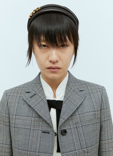 ロゴプレート ヘッドバンド Gucci ロゴプレート ヘッドバンド ブラック guc0255177