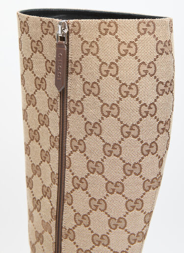 Gucci 오닉스 GG 캔버스 부츠  브라운 guc0255188