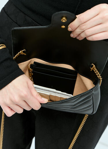 GG Marmont Mini Shoulder Bag Gucci GG Marmont Mini Shoulder Bag Black guc0255213