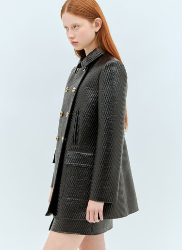 High-Shine Interlocking G Coat Gucci High-Shine Interlocking G Coat Black guc0257030