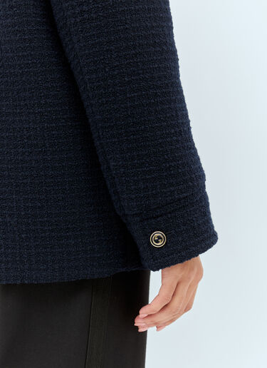 Checked Bouclé Wool Jacket Gucci Checked Bouclé Wool Jacket Black guc0257040