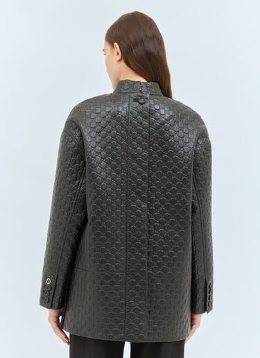 Gucci GGエンボス レザージャケット ブラック guc0258007