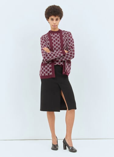 Light Wool Crepe Skirt Gucci Light Wool Crepe Skirt Black guc0258010