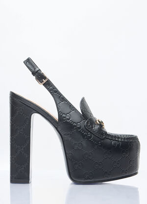 Gucci Horsebit Slingback Platforms Black guc0258015