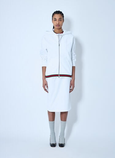 Gucci 织带饰边连帽运动衫  白色 guc0259008