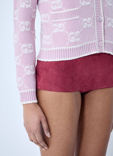Gucci GG Wool Bouclé Jacquard Cardigan Pink guc0259011