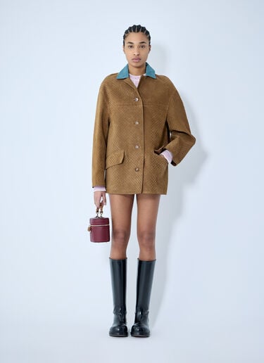 Gucci エンボスGGスエードジャケット  ブルー guc0259015