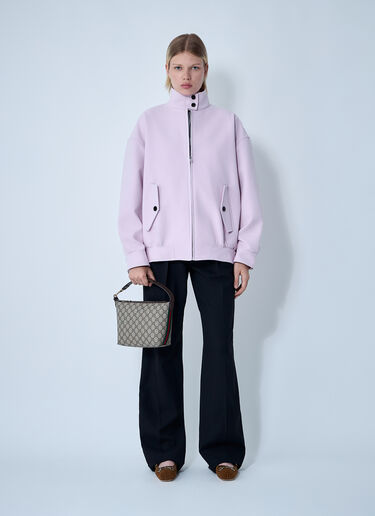 Cotton Canvas Delavé Bomber Jacket Gucci Cotton Canvas Delavé Bomber Jacket Pink guc0259017