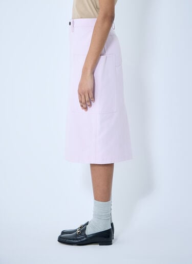 Gucci Cotton Canvas Delavé Skirt Pink guc0259021