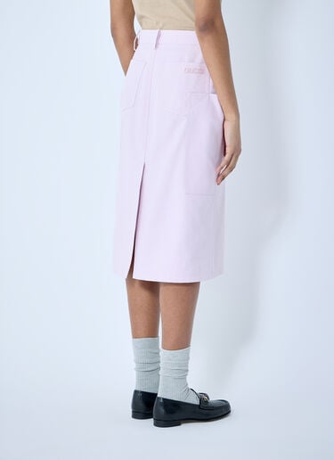Gucci Cotton Canvas Delavé Skirt Pink guc0259021