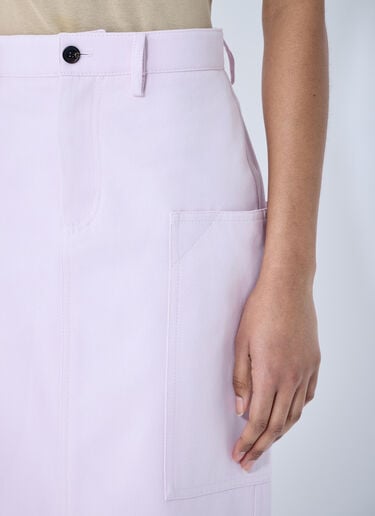 Gucci Cotton Canvas Delavé Skirt Pink guc0259021
