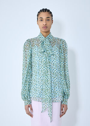 Gucci Daisy Silk Shirt Green guc0259025