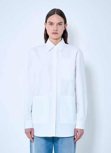 Gucci 헤비 면 포플린 셔츠  화이트 guc0259027