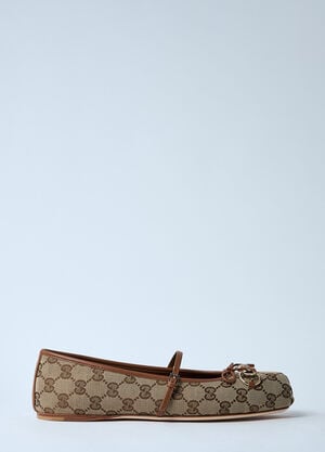 Gucci Horsebit Ballerina Flats Beige guc0259034