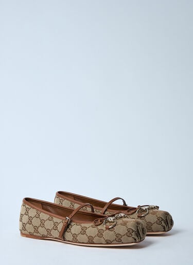 Gucci ホースビット バレリーナフラット  ベージュ guc0259034