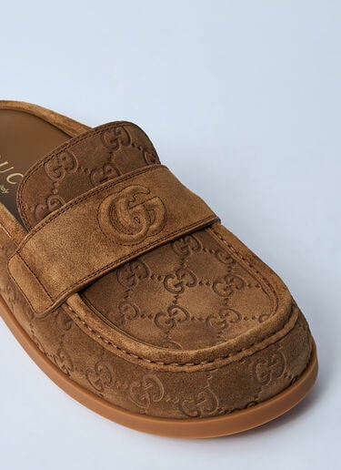 ダブルGミュール付きサボ Gucci ダブルGミュール付きサボ ブラウン guc0259040